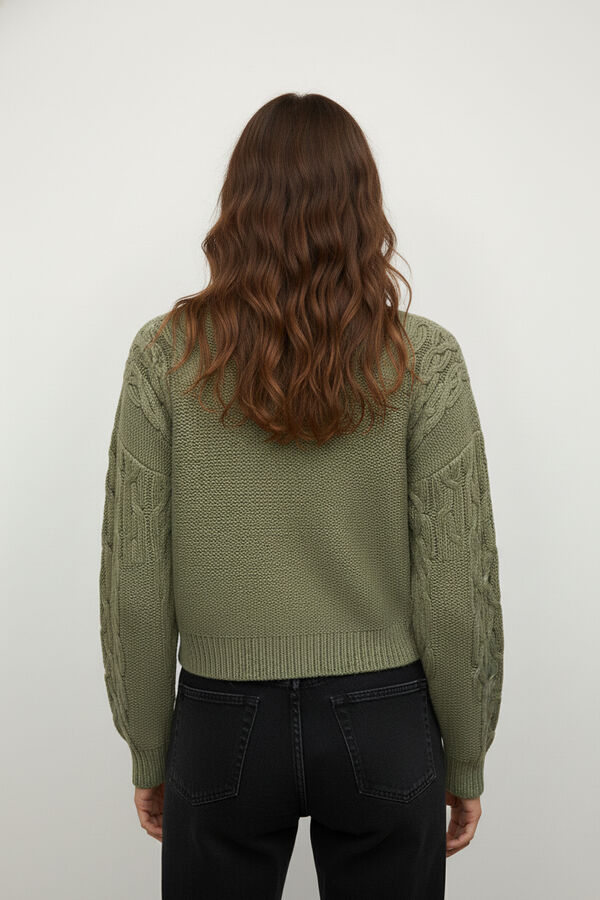 CARDIGAN BUTTOLI VERDE PALIDO image number null