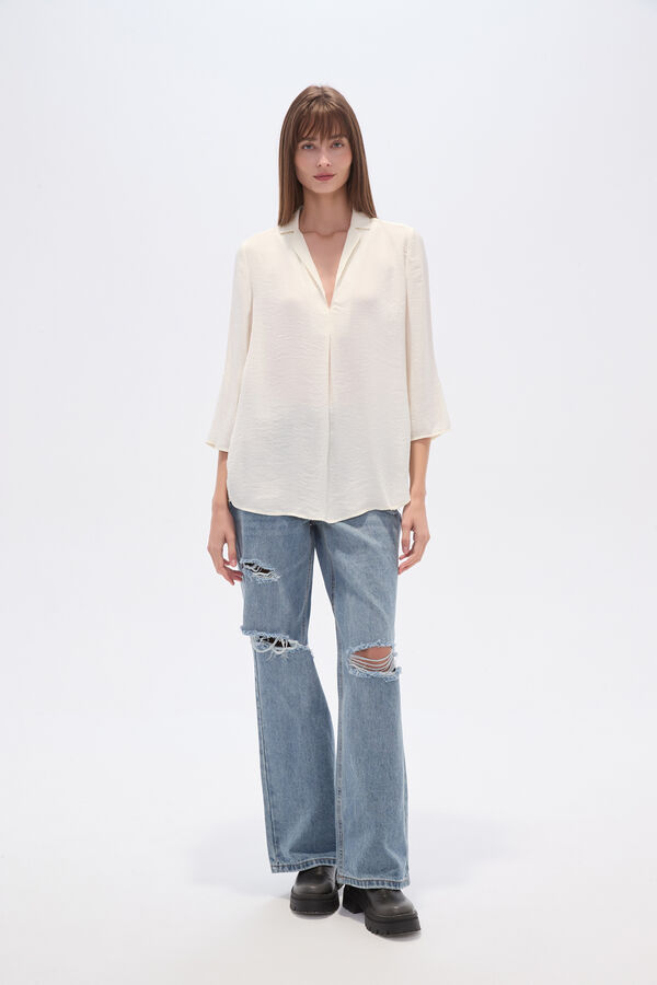 BLUSA LAREN MARFIL  / OFF WHITE image number null