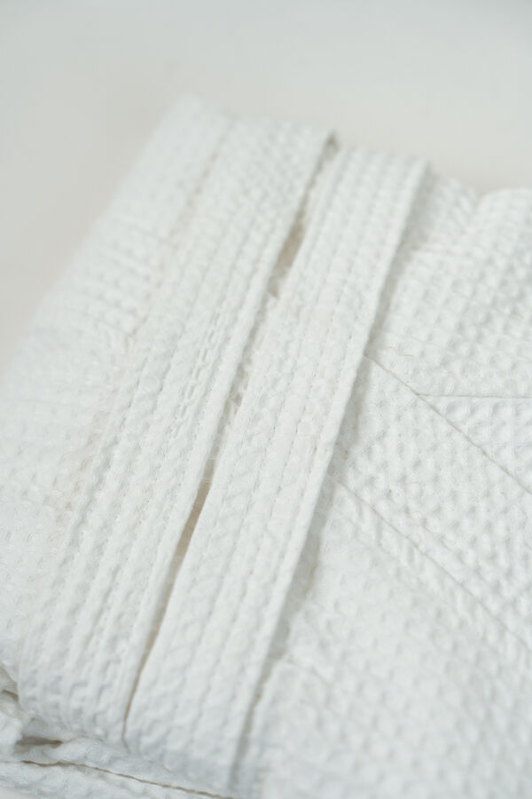 Bata de Baño Wafle BLANCO image number null