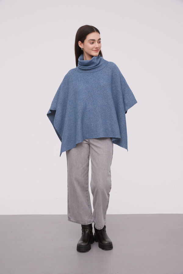 PONCHO MAOS AZUL GRISACEO