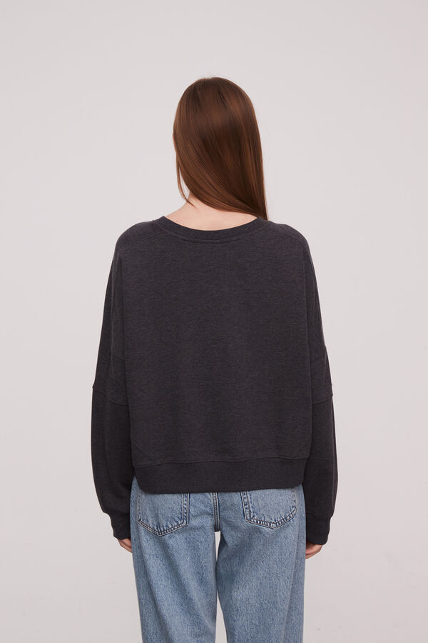 SUDADERA ROTTON GRIS OSCURO