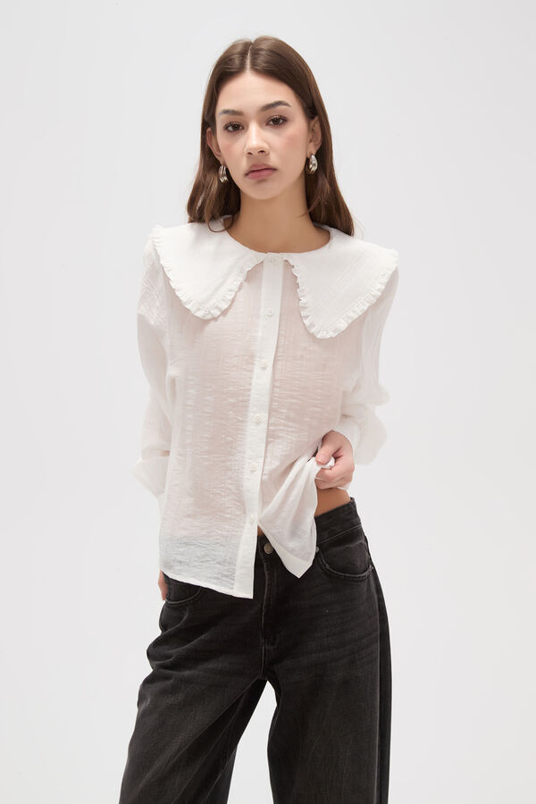 CAMISA RAELI MARFIL  / OFF WHITE image number null
