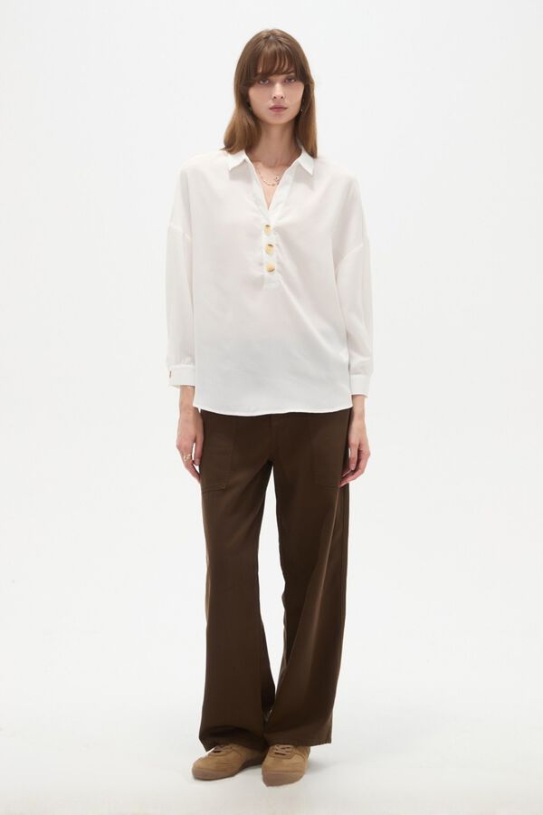 BLUSA KANSAS 70607 MARFIL  / OFF WHITE image number null