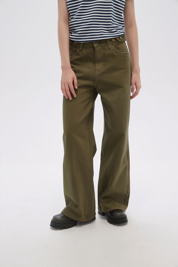 PANTALON FLOWA VERDE OLIVA