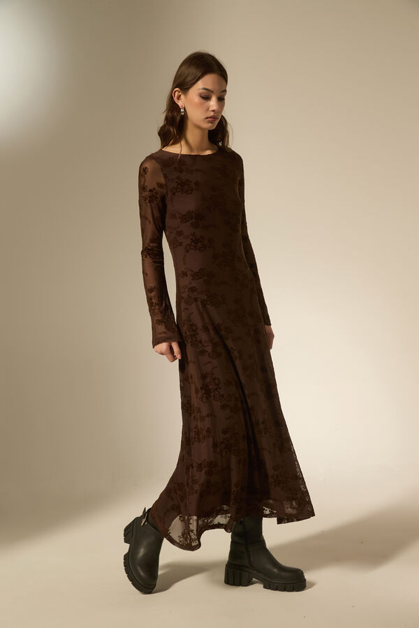 VESTIDO FLORAI CHOCOLATE image number null