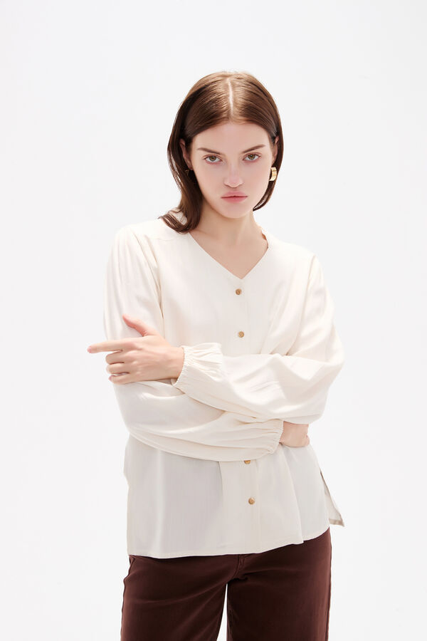 CAMISA BLOVA CRUDO / NATURAL image number null