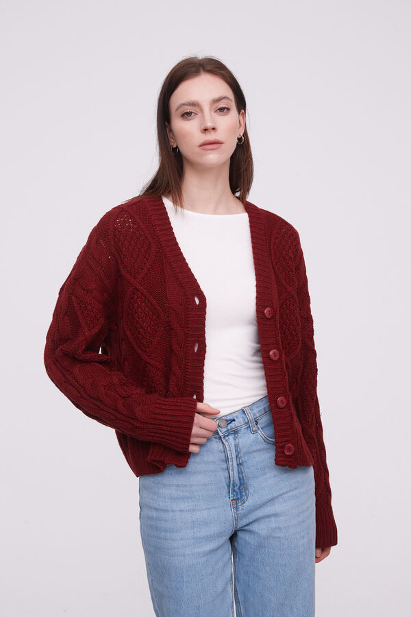 CARDIGAN BARTO BORDEAUX image number null