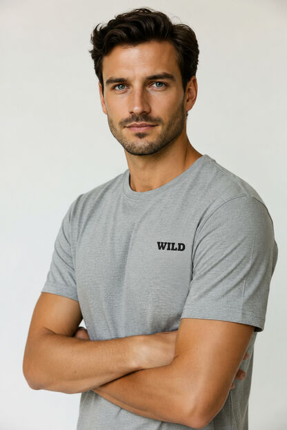 REMERA FADO 70809 GRIS MELANGE MEDIO image number null