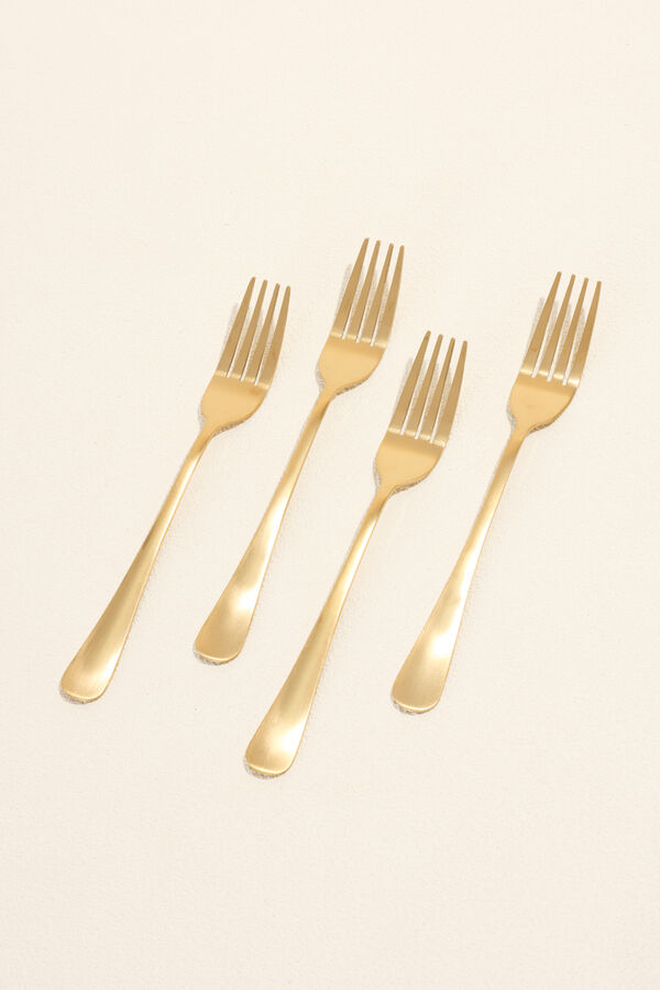 Tenedor Olivo Set 4 un. dorado COLOR UNICO image number null