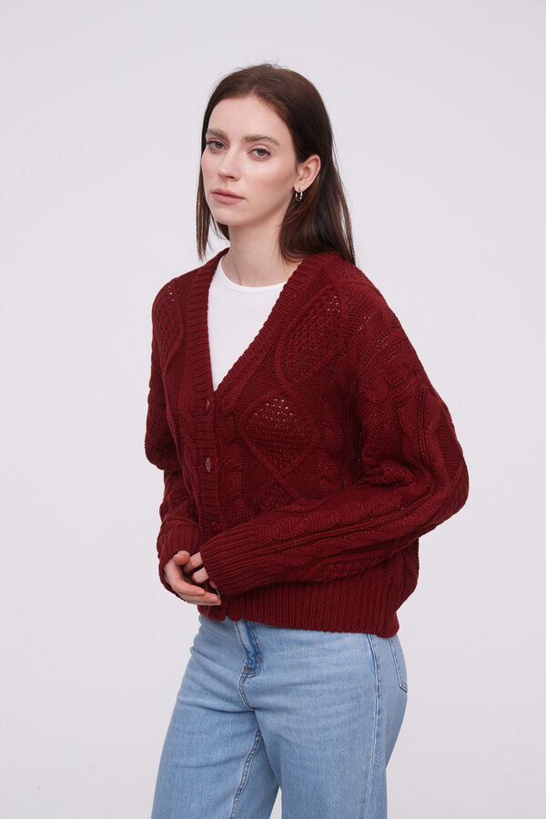 CARDIGAN BARTO BORDEAUX image number null