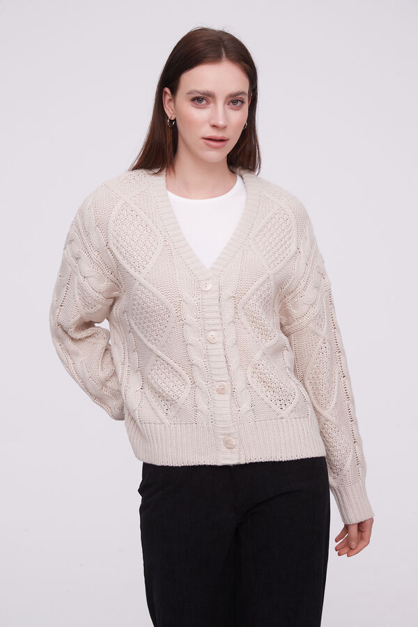CARDIGAN BARTO CRUDO / NATURAL image number null