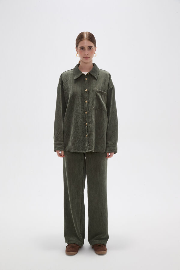 CAMISA LIGU VERDE OLIVA image number null