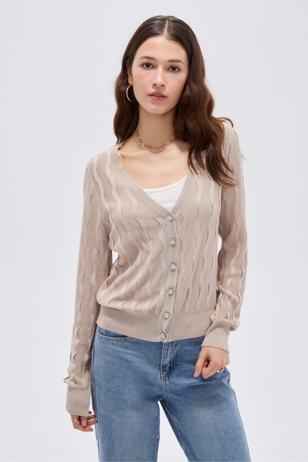 CARDIGAN BRAU 70809 BEIGE image number null