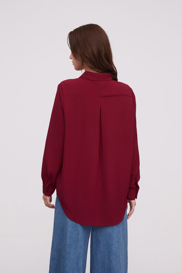 CAMISA MECHI BORDEAUX OSCURO