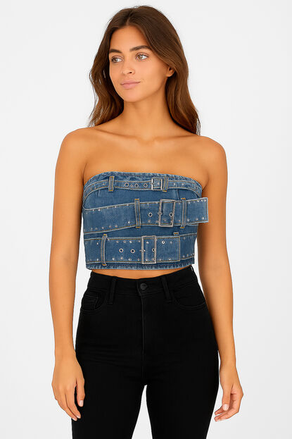 TOPS RINSEL AZUL GRISACEO image number null