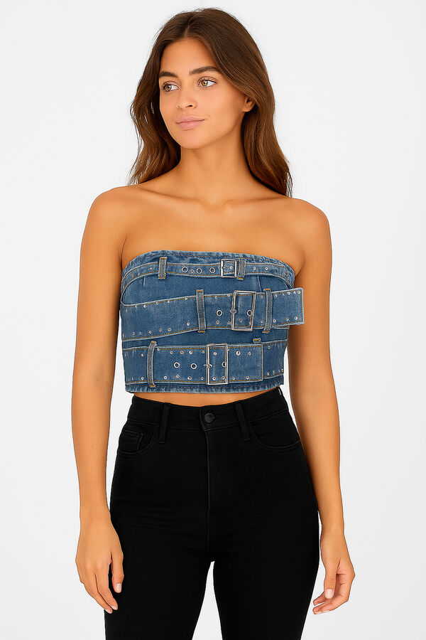 TOPS RINSEL AZUL GRISACEO image number null