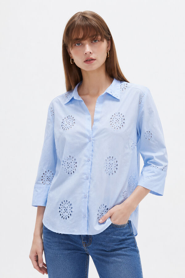CAMISA BOW 70607 CELESTE image number null