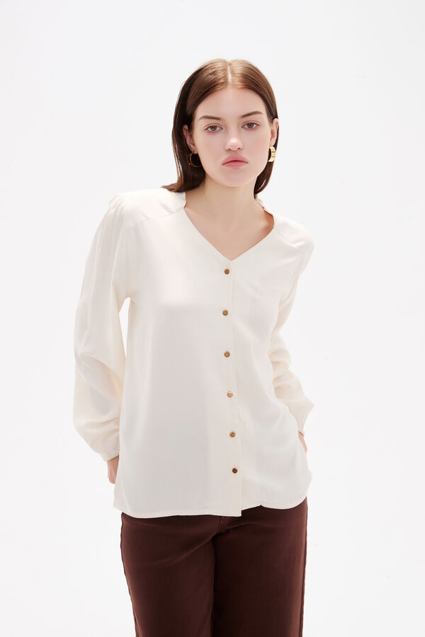 CAMISA BLOVA CRUDO / NATURAL image number null