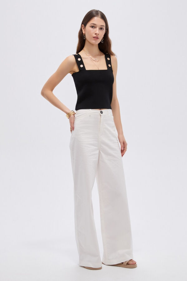 PANTALON AYSEN 70607 MARFIL  / OFF WHITE image number null