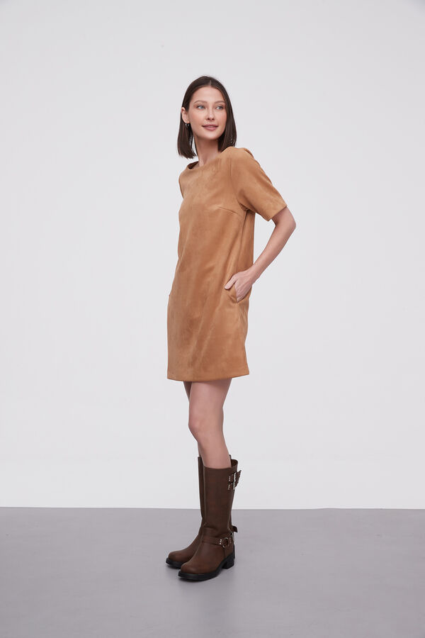 VESTIDO MUWA BEIGE image number null