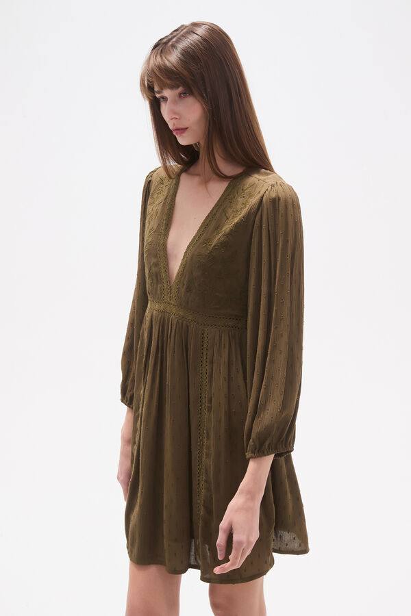 VESTIDO BOTHEI VERDE OLIVA OSCURO image number null