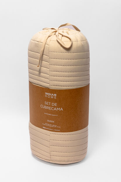 Cubrecama 2 Plazas Queen Microfibra WASHED TAUPE / MINK / VISON image number null