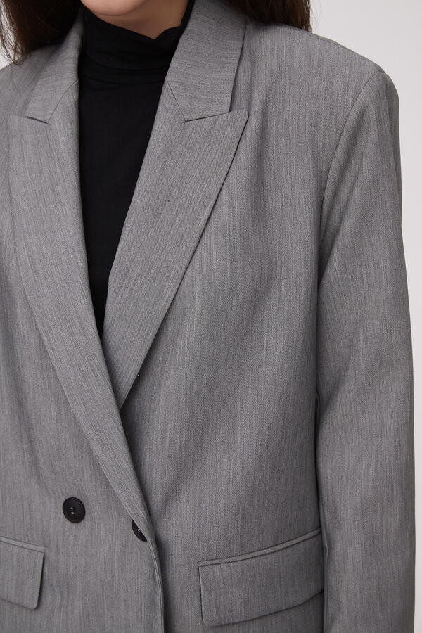 BLAZER DASAR GRIS MELANGE MEDIO image number null