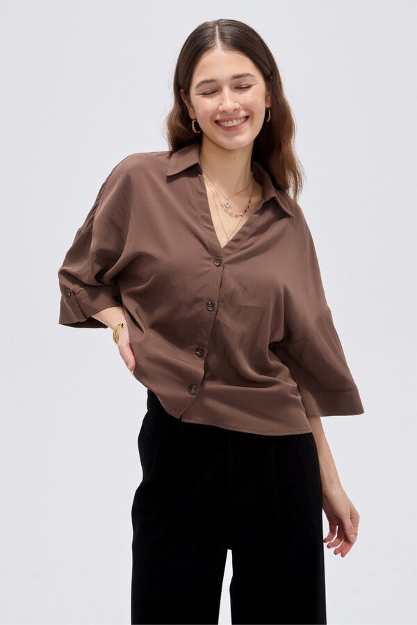 CAMISA TAREO 70809 CHOCOLATE image number null