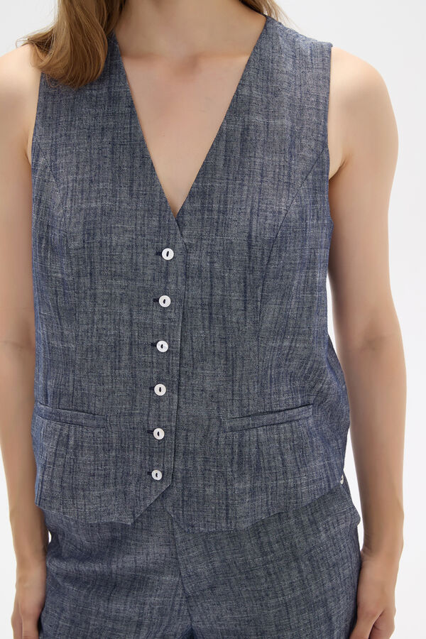 CHALECO LACHE AZUL PIEDRA image number null