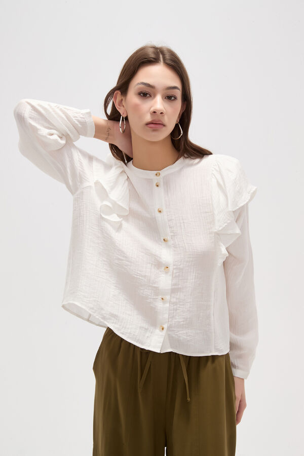 CAMISA WYLEN MARFIL  / OFF WHITE image number null