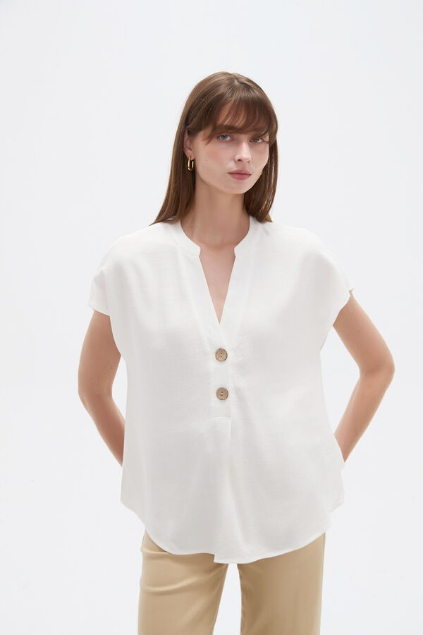 BLUSA LIMBANI 70607 MARFIL  / OFF WHITE image number null