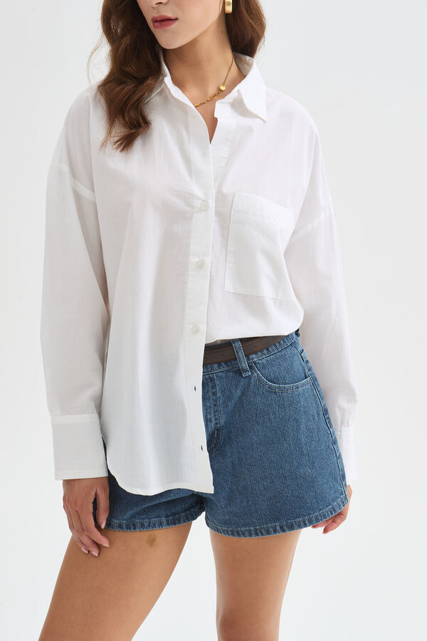 CAMISA TUNNIS 70607 MARFIL  / OFF WHITE image number null