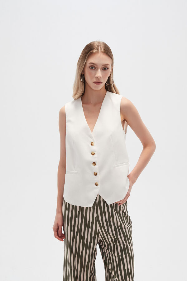 CHALECO ELIRA MARFIL  / OFF WHITE image number null