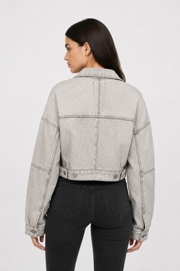CAMPERA VELOR GRIS CLARO image number null
