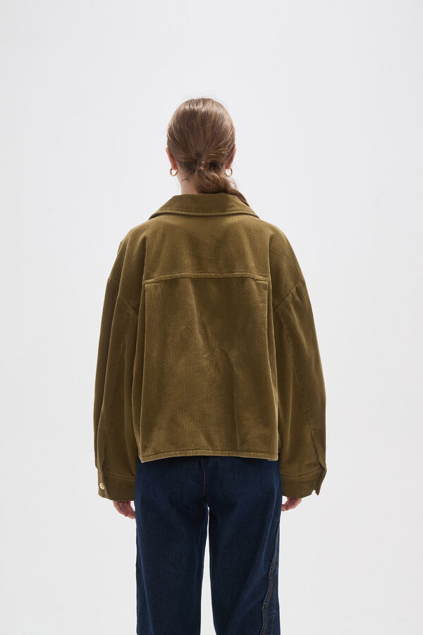 SOBRECAMISA TAMIA VERDE OLIVA OSCURO image number null