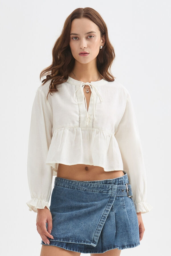 BLUSA TESEO 70607 MARFIL  / OFF WHITE image number null