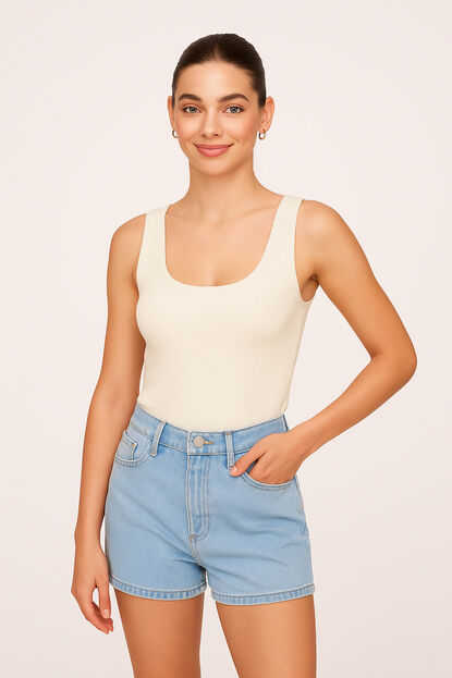 MUSCULOSA CARELA MARFIL  / OFF WHITE image number null
