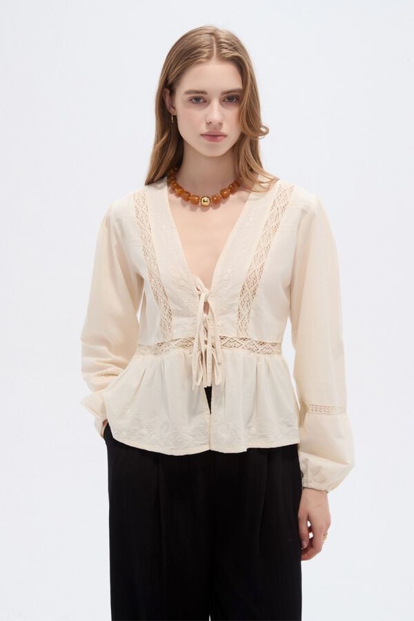 BLUSA EVRIN 70607 CRUDO / NATURAL image number null