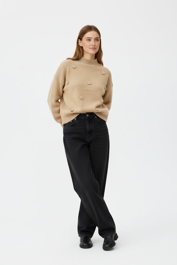 SWEATER PONCHI BEIGE image number null