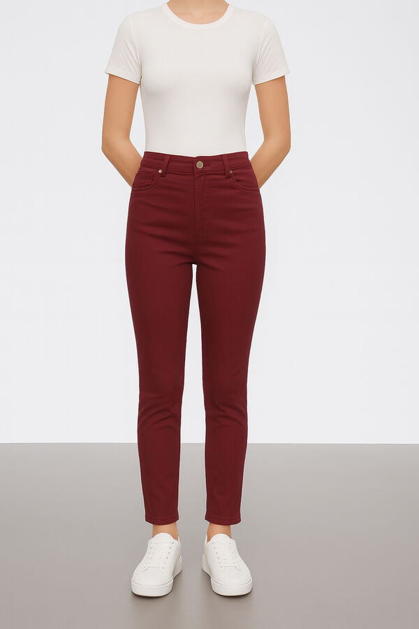 PANTALON BARDOT BORDEAUX image number null