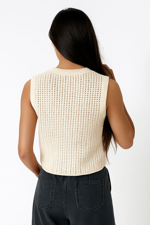 MUSCULOSA RUKA MARFIL  / OFF WHITE image number null