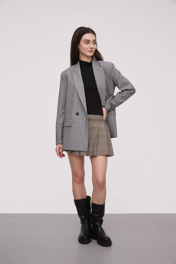 BLAZER DASAR GRIS MELANGE MEDIO image number null