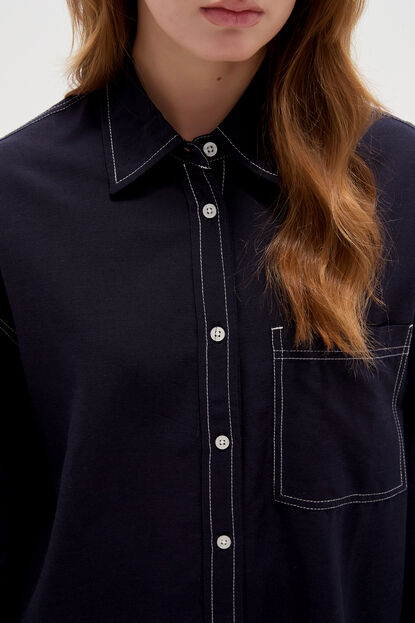 CAMISA MORAL 70809 AZUL NOCHE image number null