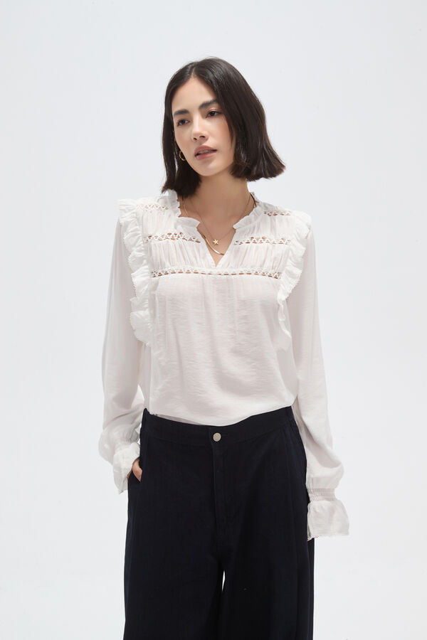 BLUSA TIREN MARFIL  / OFF WHITE image number null