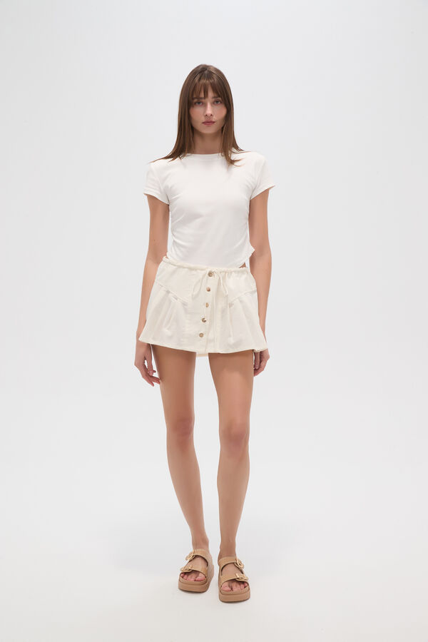 FALDA NORIS MARFIL  / OFF WHITE image number null