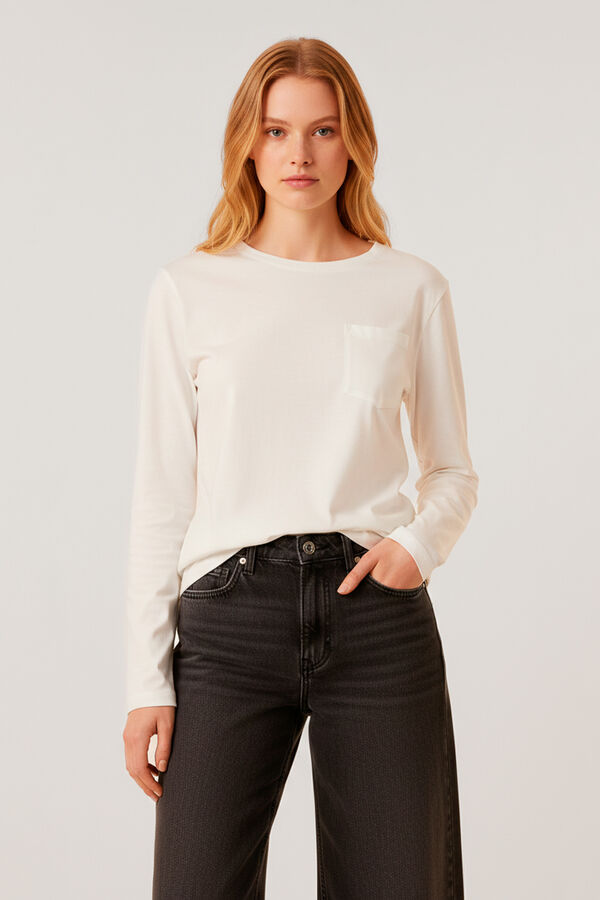 REMERA DUPLA MARFIL  / OFF WHITE image number null