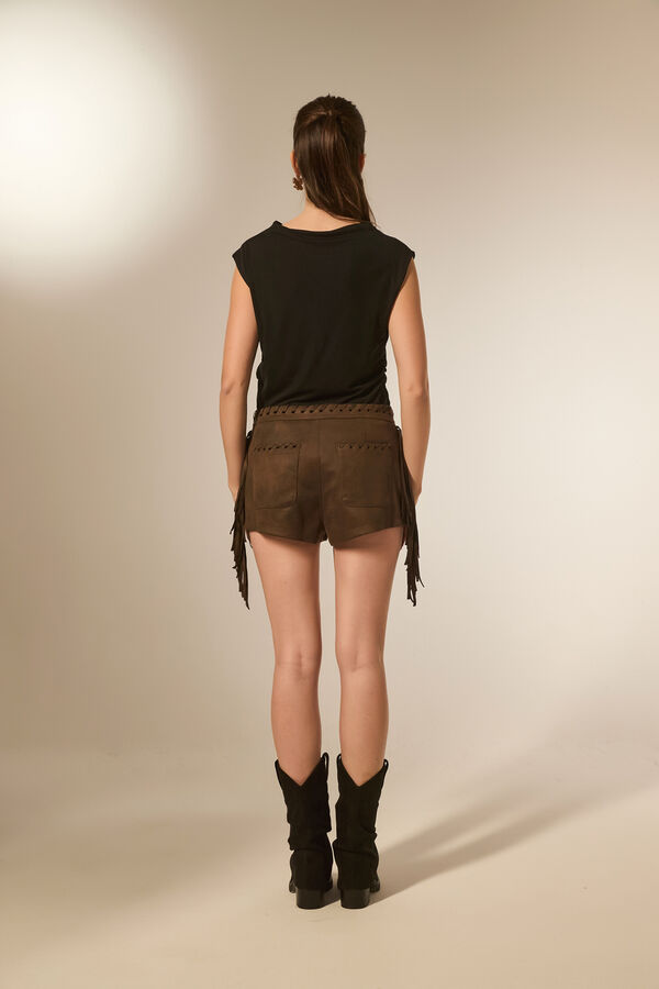 SHORT CLARIA CHOCOLATE image number null