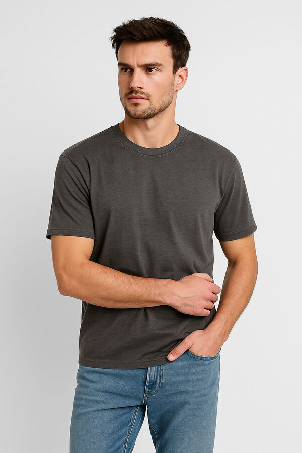 REMERA MEMEN GRIS OSCURO image number null