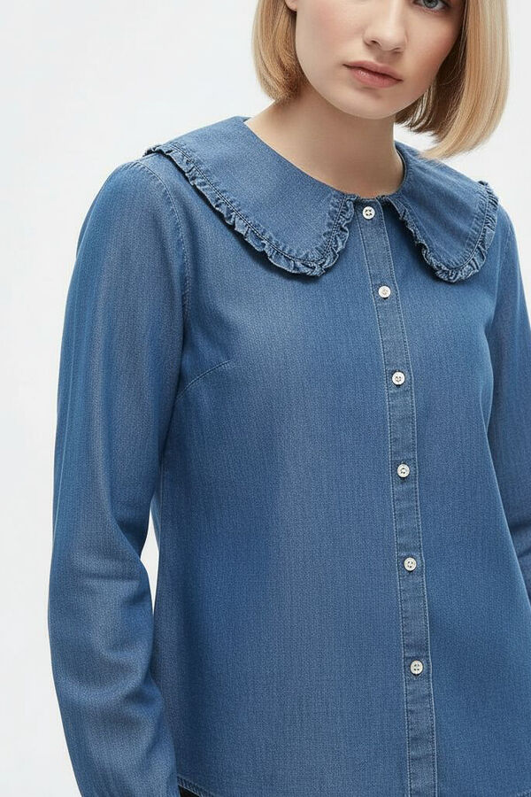 CAMISA HONNA 70607 AZUL MEDIO image number null