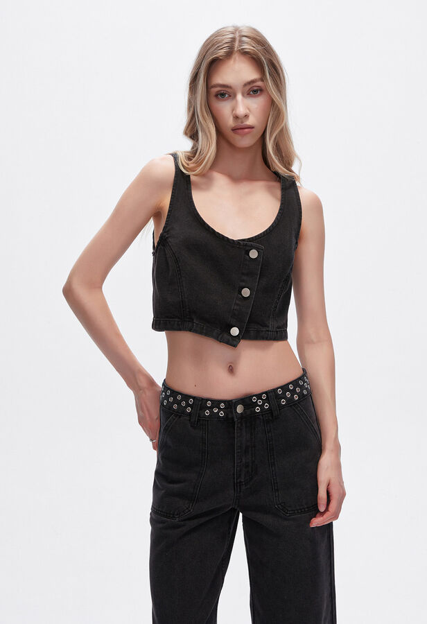 CHALECO CUYO GRIS OSCURO image number null